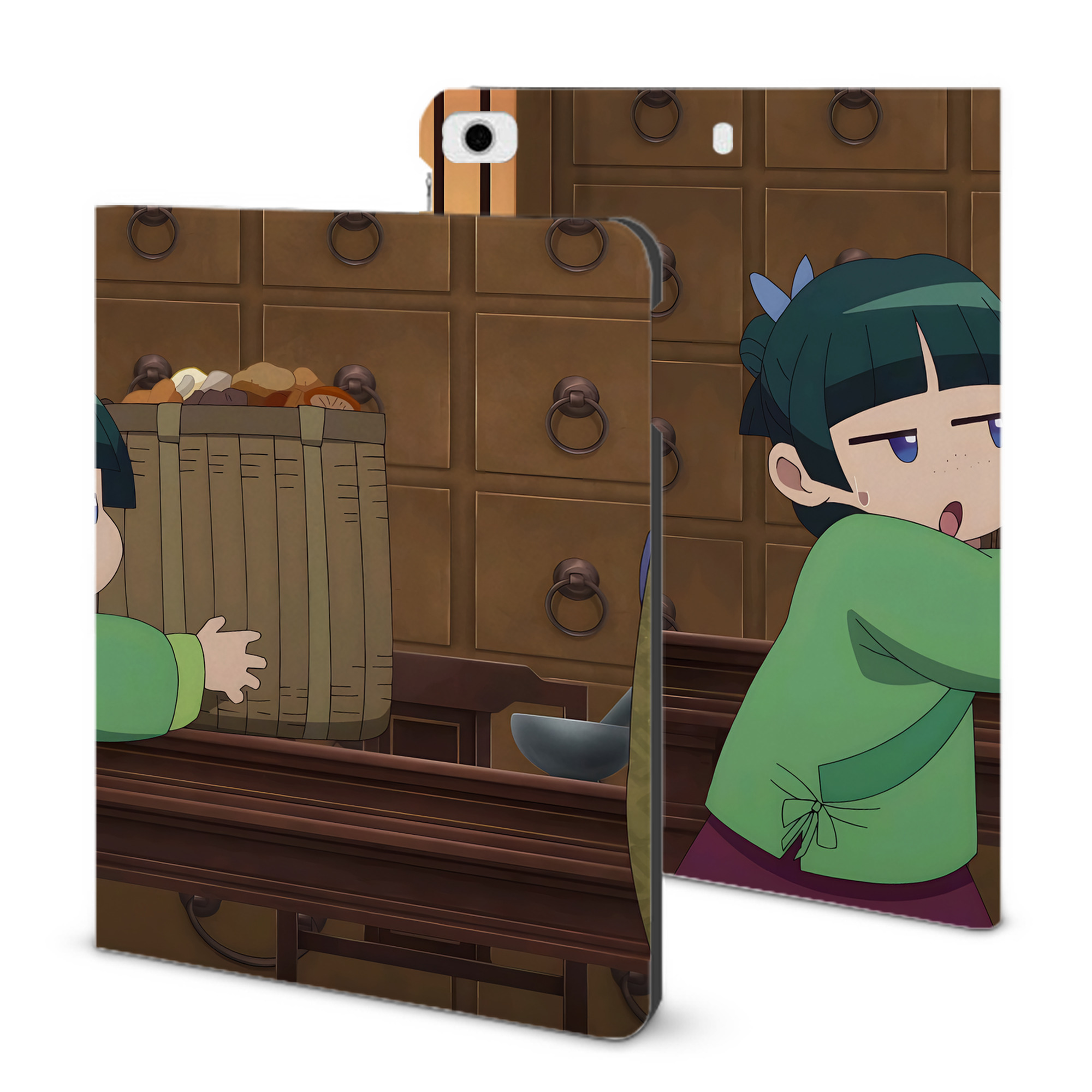 （画像用） 薬屋のひとりごと The Apothecary Diaries IPad ケース ブック型 PUレザー TPU 耐衝撃 軽量 薄型 ペン収納なし 全面保護 IPad 各モデル対応